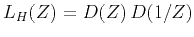 $L_H(Z) = D(Z)\,D(1/Z)$