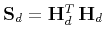 $ \mathbf{S}_d=\mathbf{H}_d^T \mathbf{H}_d$