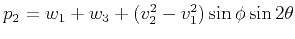$ p_2=w_1+w_3+(v_2^2-v_1^2)\sin\phi\sin2\theta$
