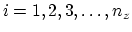 $i=1,2,3,\ldots, n_z$