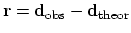 $\bold r = \bold d_{\rm obs}-\bold d_{\rm theor}$