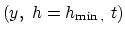 $(y, h = h_{\rm min ,} t)$