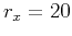 ${{r}_{x}}=20$