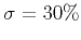 $\sigma=30\%$