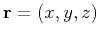 ${\bf r}=\left (x,y,z \right)$