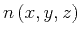 $n \left (x,y,z \right)$