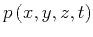 $p \left (x,y,z,t \right)$