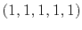 $(1, 1,1,1,1)$