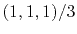 $(1,1,1)/3$