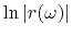 $ \ln \vert r(\omega)\vert$