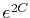 $ e^{2C}$