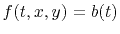 $ f(t,x,y) = b(t)$