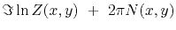 $\displaystyle \Im \ln Z(x,y) ~+~ 2\pi N(x,y)$