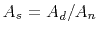 $ A_s = A_d / A_n $