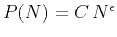 $P(N)=C\,N^\epsilon$