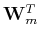 $\mathbf W_m^T$