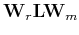 $\mathbf W_r \mathbf L\mathbf W_m$