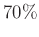 $ 70\%$