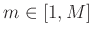 $ m \in [1,M]$