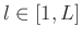 $ l \in [1,L]$