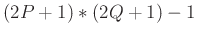 $ (2P+1)*(2Q+1)-1$
