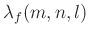 $ \lambda_{f}(m,n,l)$