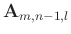 $ \mathbf{A}_{m,n-1,l}$