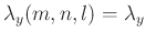 $ \lambda_{y}(m,n,l) = \lambda_{y}$