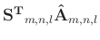 $ \mathbf{S^{T}}_{m,n,l}\mathbf{\hat{A}}_{m,n,l}$