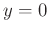 $ y=0$