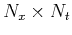 $ N_{x}\times N_{t}$