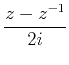 $ \displaystyle\frac{z-z^{-1}}{2i}$