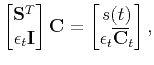 $\displaystyle \begin{bmatrix}\mathbf{S}^T \cr \epsilon_t\mathbf{I} \end{bmatrix...
...bf{C}= \begin{bmatrix}s(t) \cr \epsilon_t\overline{\mathbf{C}}_t \end{bmatrix},$