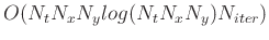 $ O(N_t N_x N_y log(N_t N_x N_y)N_{iter})$