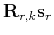 $\mathbf{R}_{r,k} \mathbf{s}_r$
