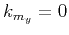 $ k_{m_y}=0$
