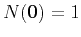 $N(\mathbf{0})=1$