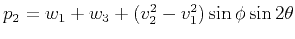 $ p_2=w_1+w_3+(v_2^2-v_1^2)\sin\phi\sin2\theta$