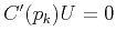 $C'(p_k)U=0$