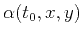 $ \alpha (t_0,x,y)$