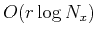 $O(r \log N_x)$