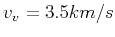 $v_v=3.5 km/s$