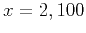 $ x=2,100$