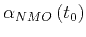 $ \alpha_{NMO}\left( t_0\right) $