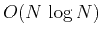 $O(N\,\log{N})$