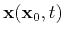 $ \mathbf{x}(\mathbf{x}_0,t)$