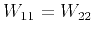 $W_{11}=W_{22}$
