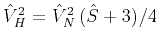 $ \hat{V}_{H}^{2}=\hat{V}_{N}^{2} (\hat{S}+3)/4$