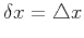 $\delta x = \triangle x$