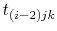 $t_{(i-2)jk}$